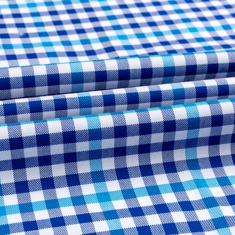 Men's Plaid Gingham Short Sleeve Shirt