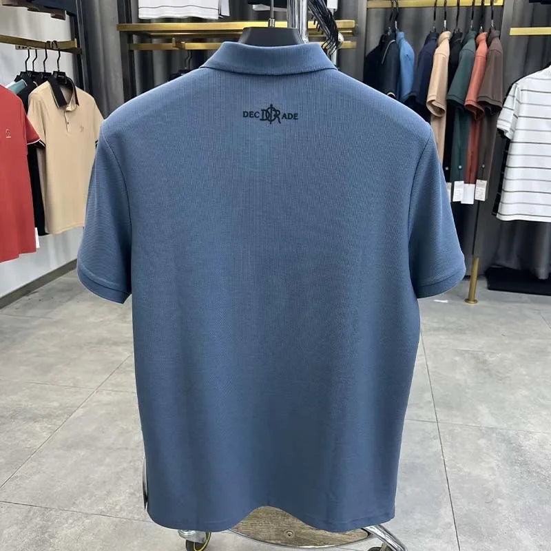 Men's Embroidered Cotton Polo Shirt
