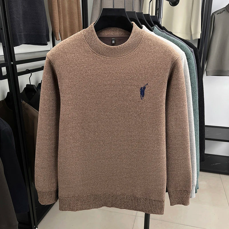 Men's Embroidered Knit Pullover Sweater