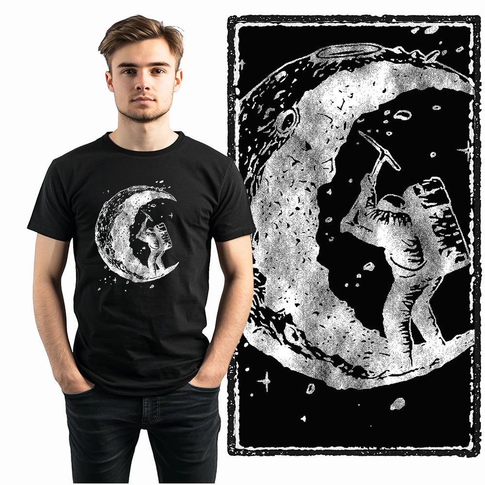 Men's Astronaut Moon Print Graphic T-Shirt