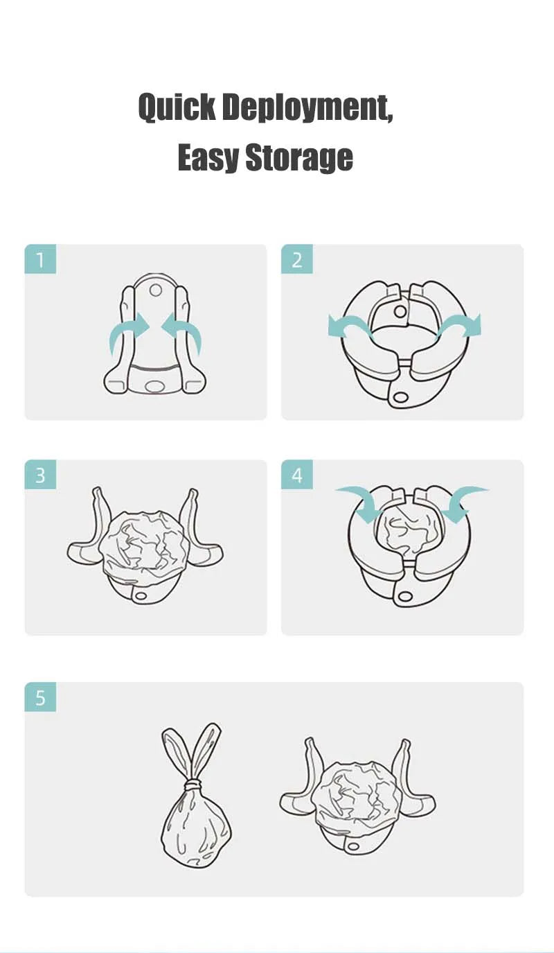 Travel Folding Baby Potty, Portable Kids Toilet Urinal, Compact Potty Training Seat, Lightweight Travel Essential for Toddler Bo