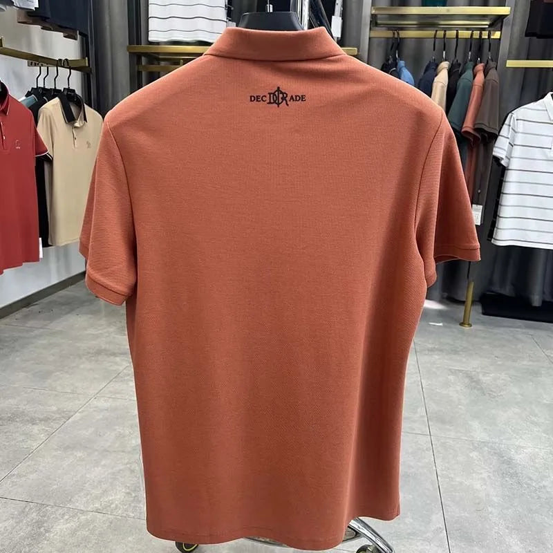 Men's Embroidered Cotton Polo Shirt