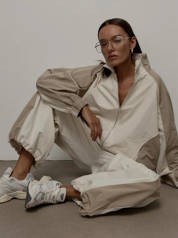 Two Piece Sets Pant Set Women Tracksuit Jogger Y2k Sweatshirts Autumn Winter Sports Elastic Waist Streetwear Pants Matching Sets
