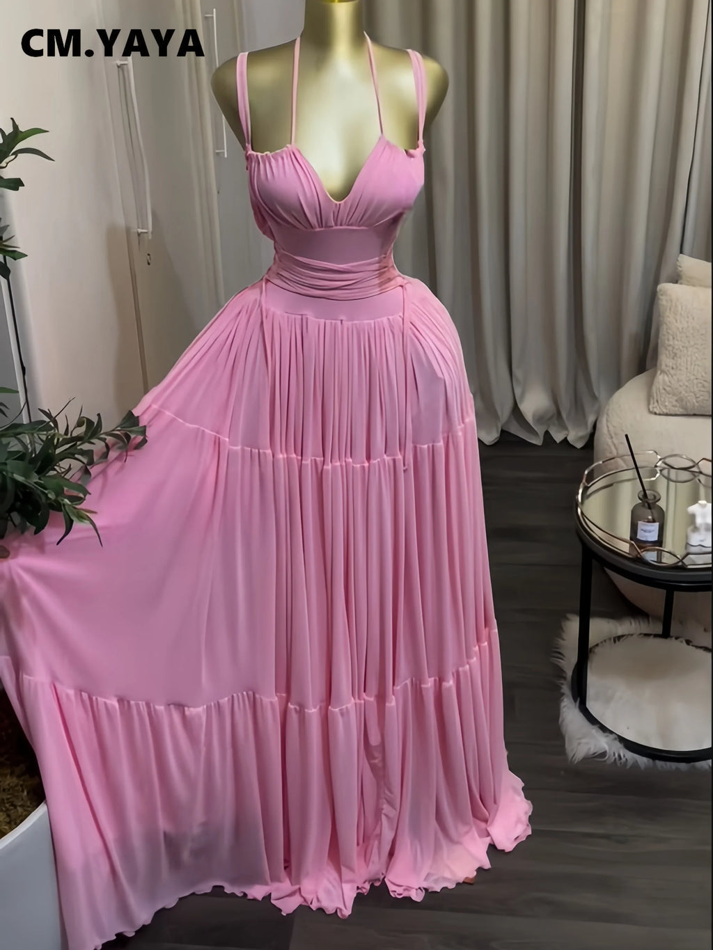 Women's Halter Strapless Long Maxi Dress