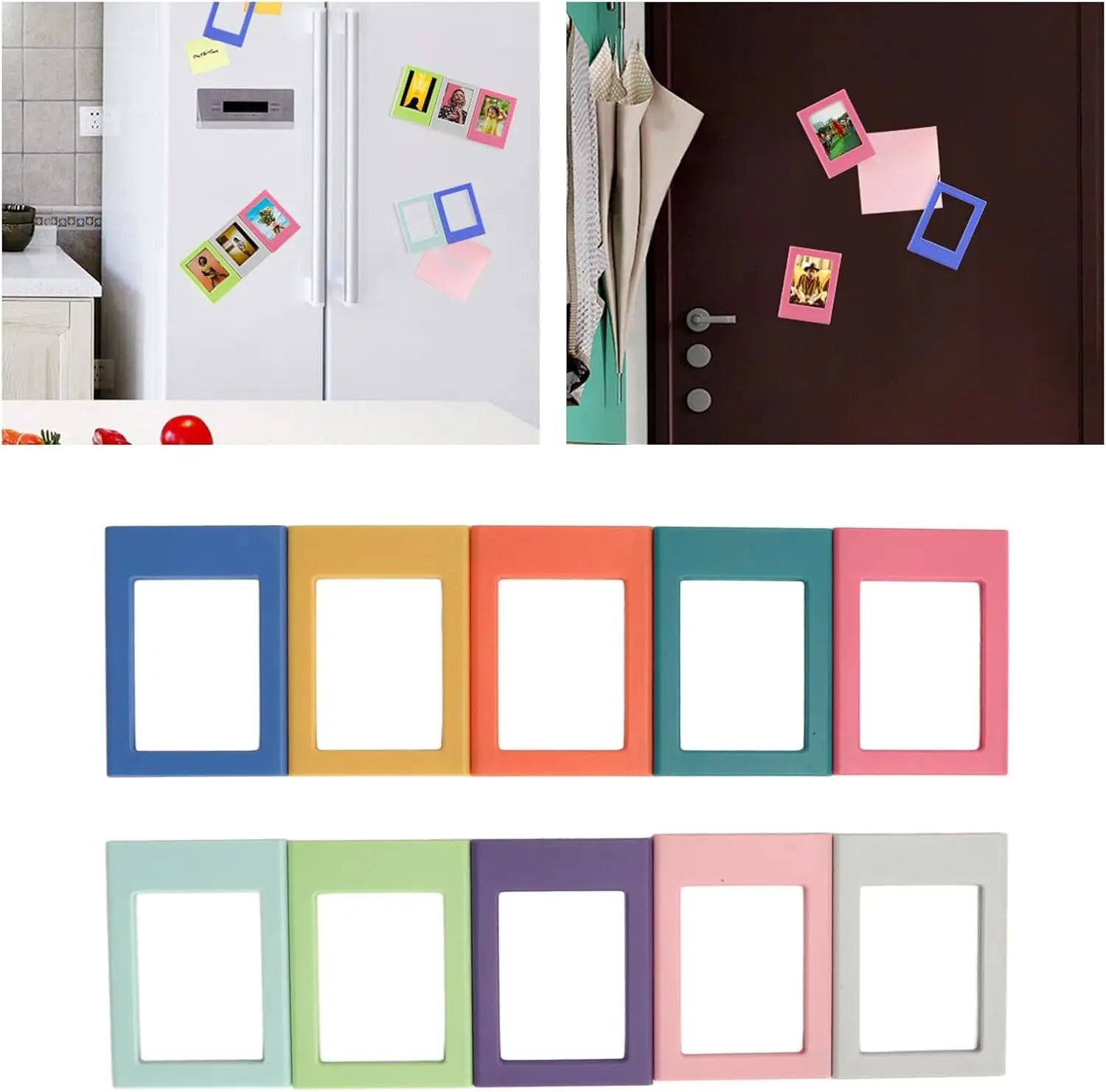 5/10/20pcs Magnetic Photo Frames for Fujifilm Instax Mini Film Papers Double Sided Fridge Picture Frame Magnets Artwork Frames
