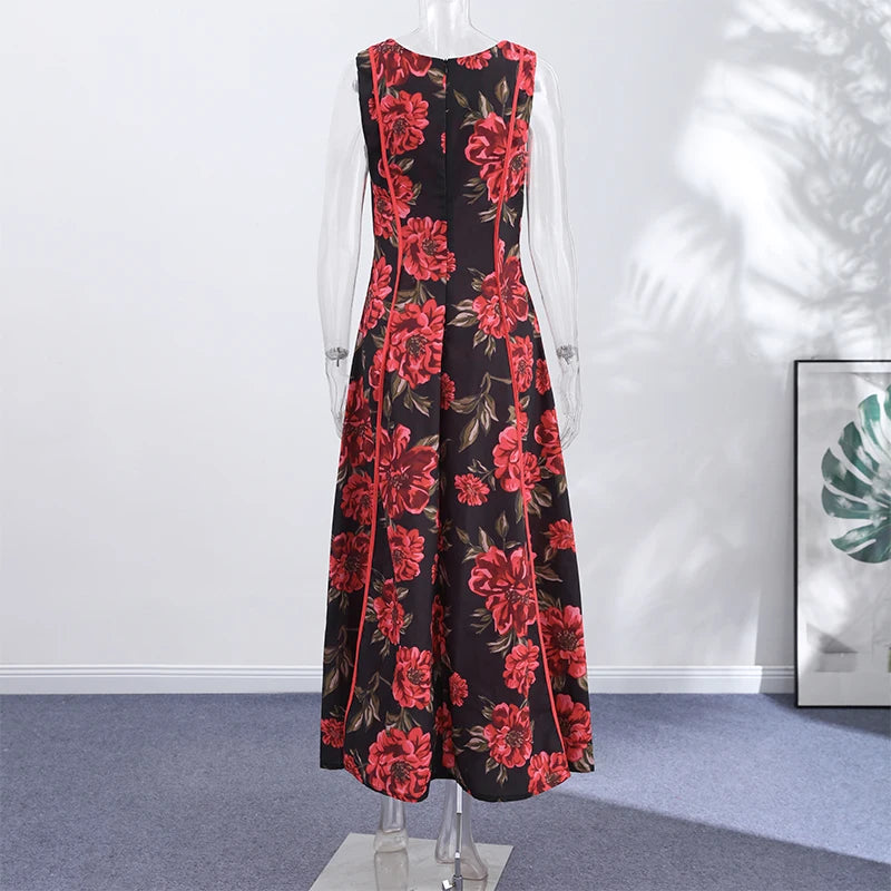 Women's Floral Sling Maxi Dress
