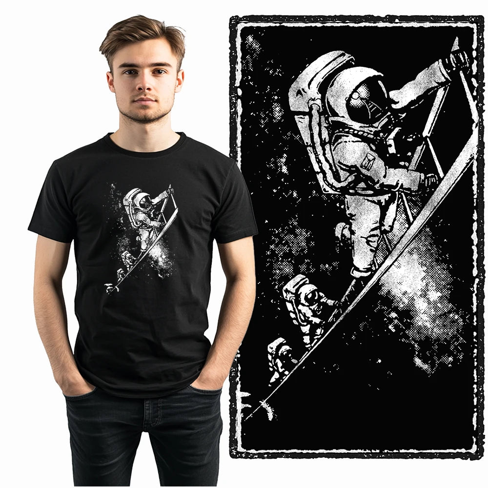 Men's Astronaut Moon Print Graphic T-Shirt
