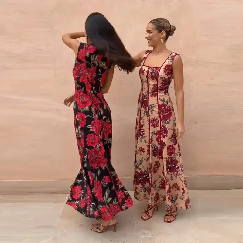 Women's Floral Sling Maxi Dress