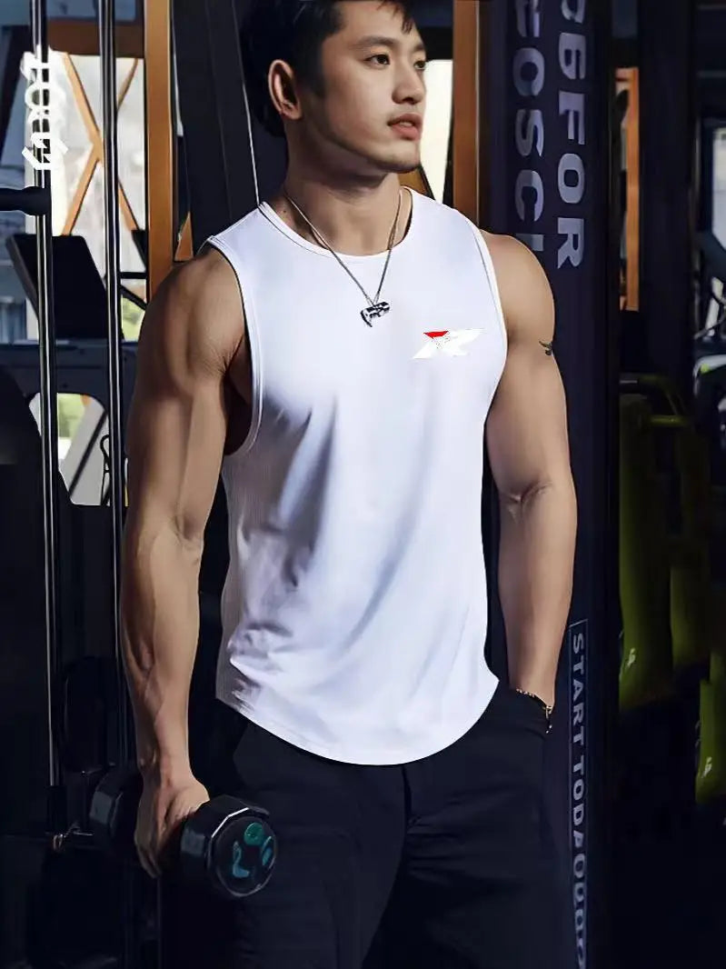 2025 Men’s Mesh Sports Vest Gym Running Tank Top Quick Dry Breathable Sleeveless