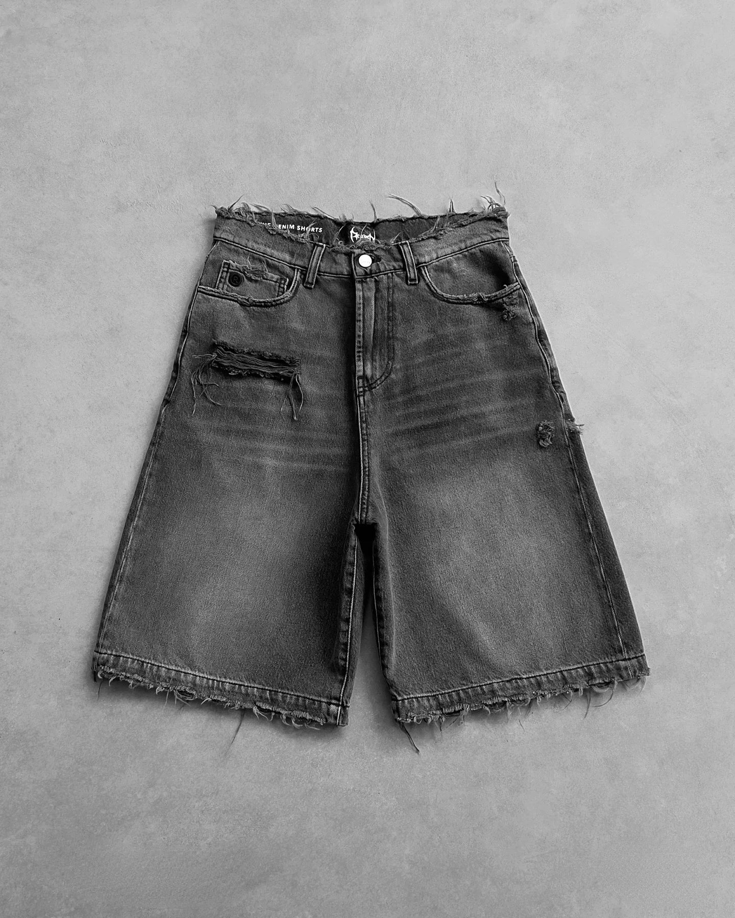 Y2K Ripped Baggy Denim Shorts