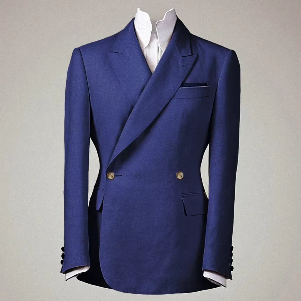 Men's Linen Double Breasted Blazer