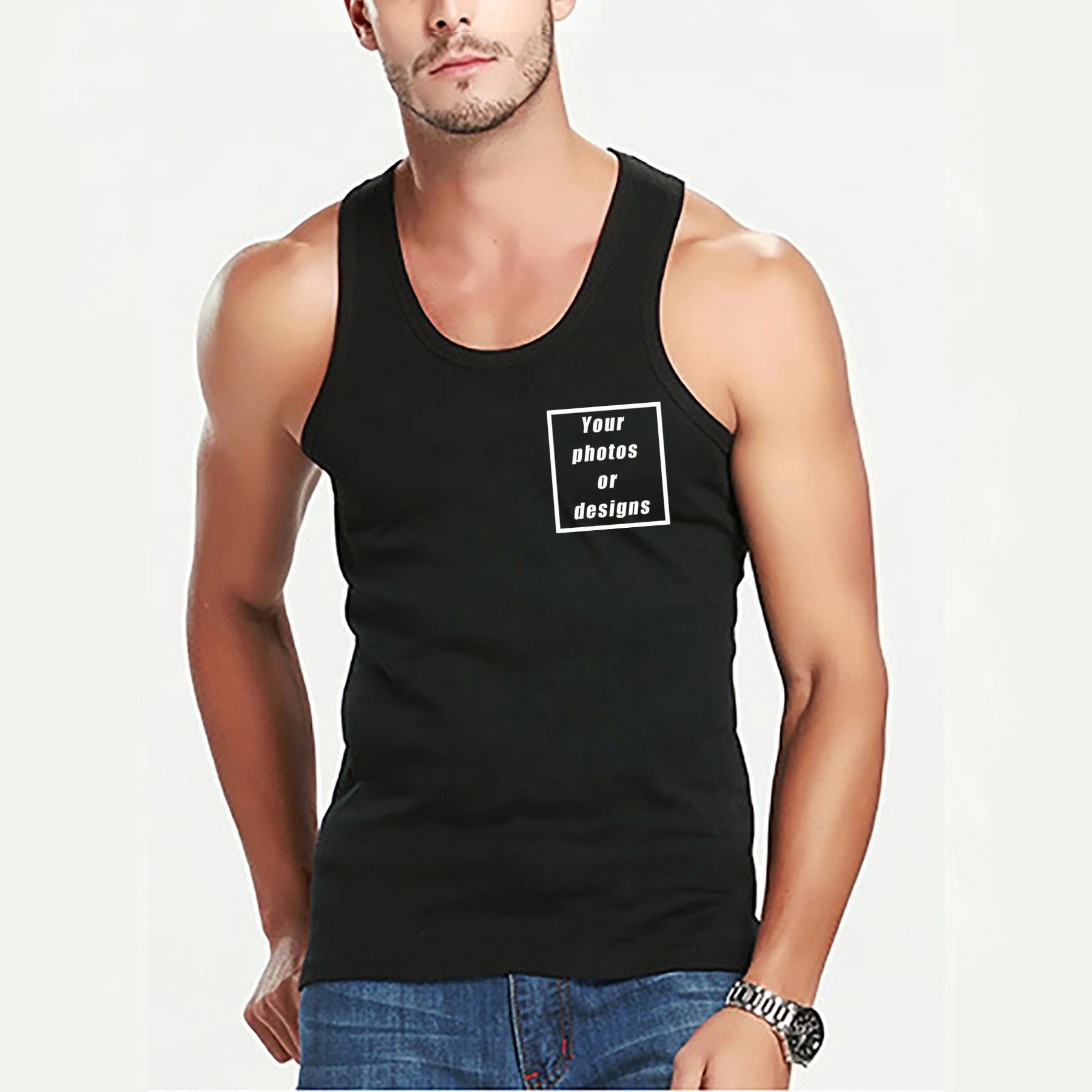 Men's Custom Graphic Sleeveless Tank Top