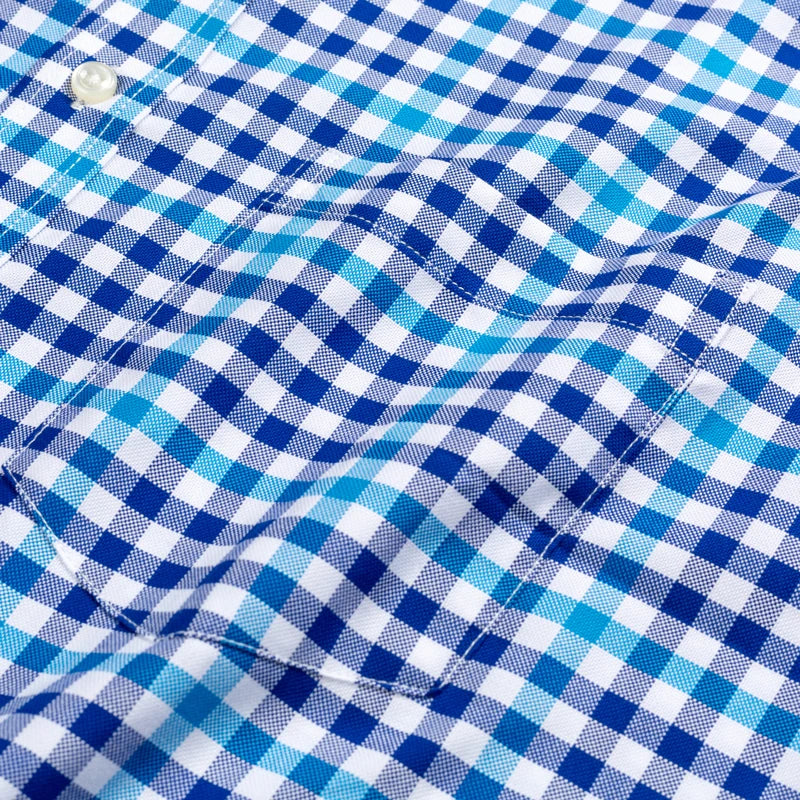 Men's Plaid Gingham Short Sleeve Shirt