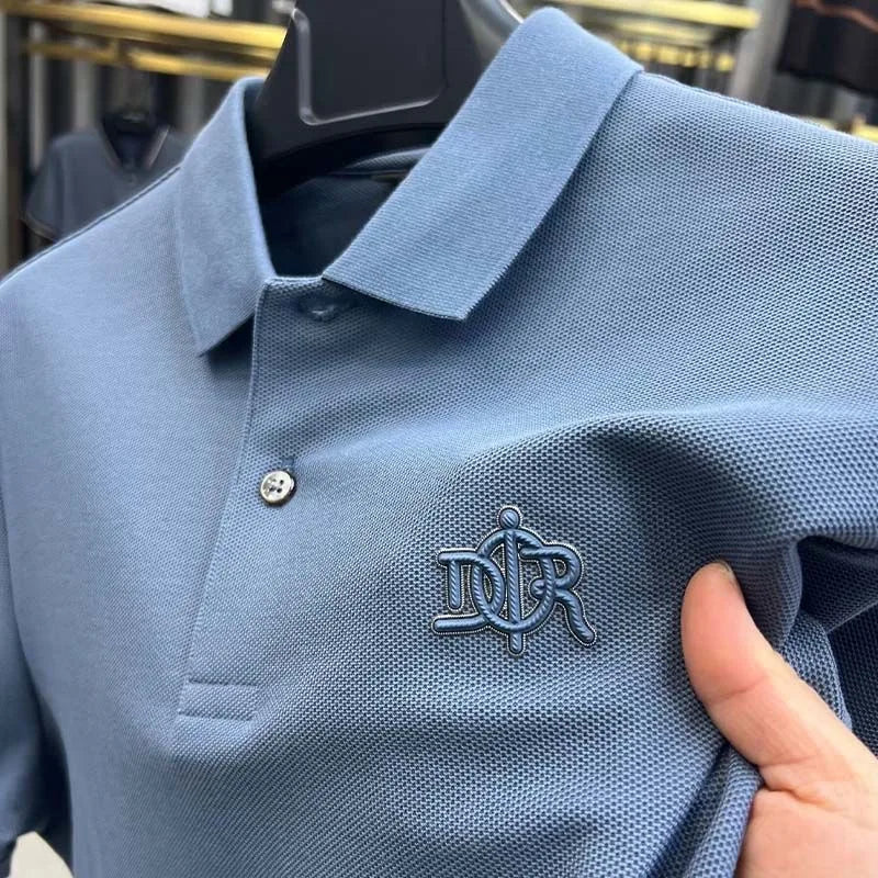 Men's Embroidered Cotton Polo Shirt