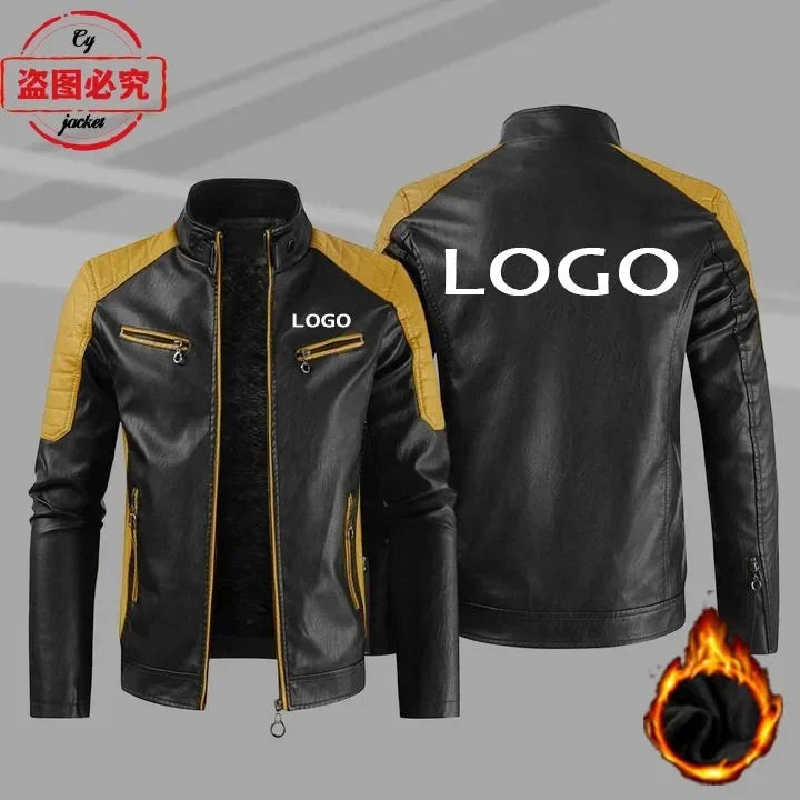 CAN-AM motorcycle LOGO retro washed pu leather jacket windproof autumn and winter men's cycling spring and autumn leather jacket
