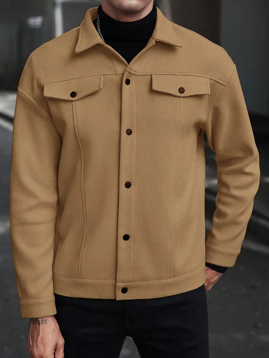 Men's Lapel Woolen Jacket