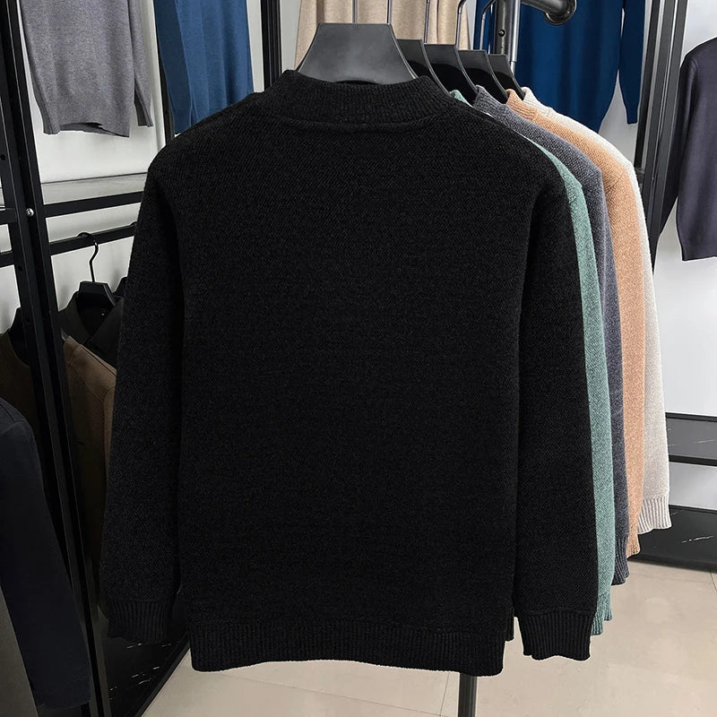 Men's Embroidered Knit Pullover Sweater