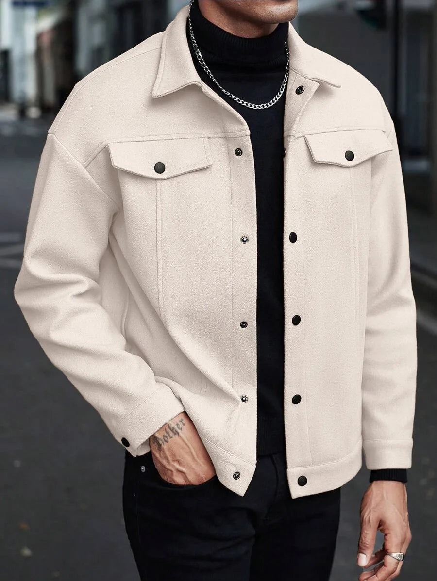 Men's Lapel Woolen Jacket