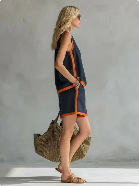 Women's Loose Casual Vacation Shorts Set