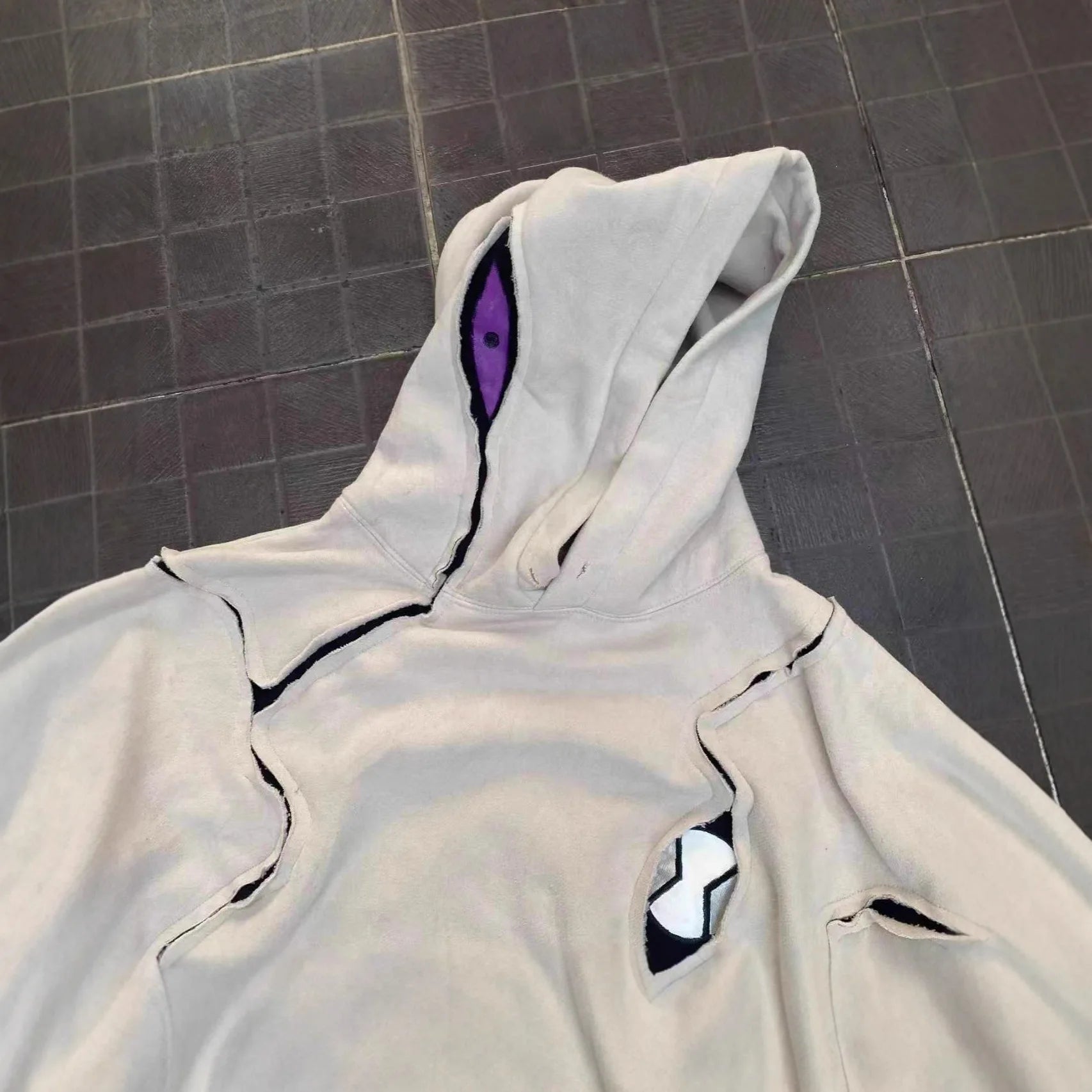 Oversized Patchwork Hoodie