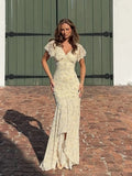 Women's Floral Puff Sleeve Maxi Dress