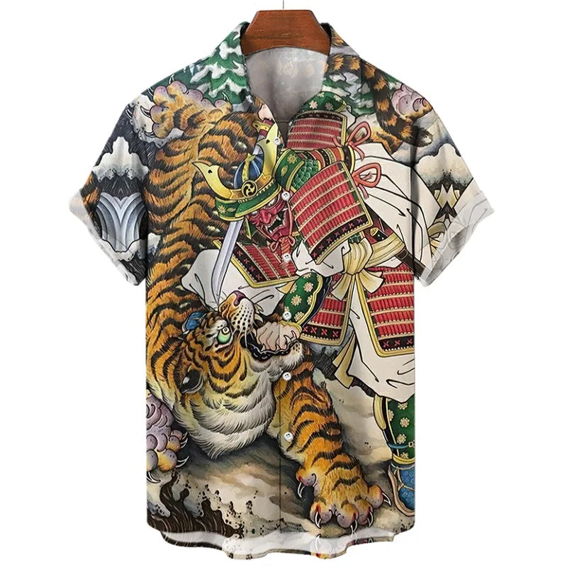 Men's 3D Tiger Dragon Hawaiian Shirt