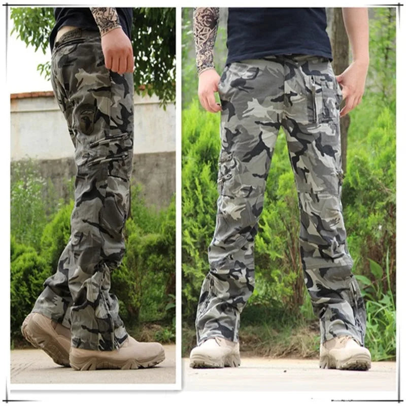 Men's Multi-Pocket Camo Cargo Pants