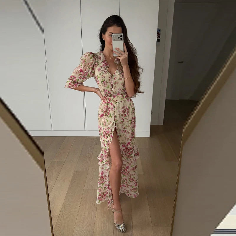 Women's Floral Sling Maxi Dress