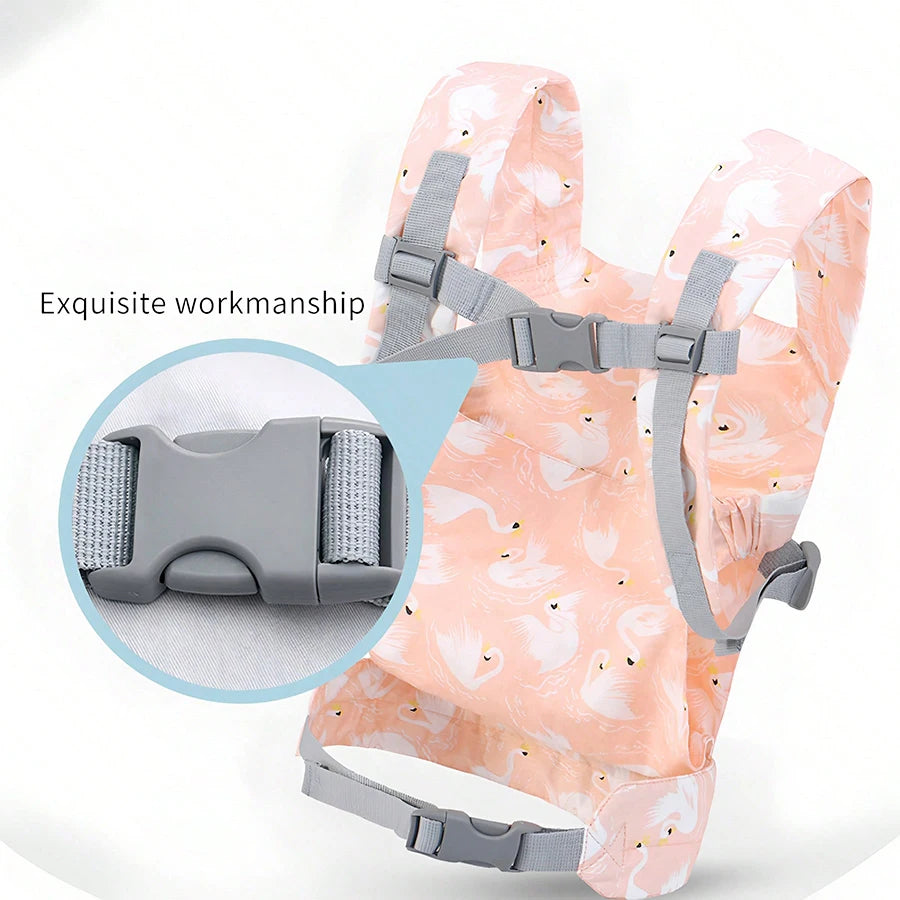 1Pc Toddler Doll Carrier, Pet Carrier, Adjustable Baby Carrier for Infants and Toddlers, Multifunctional Pretend Play Doll Double Ring Carrier, Suitable for Children Aged 3-6, Toy Backpack.