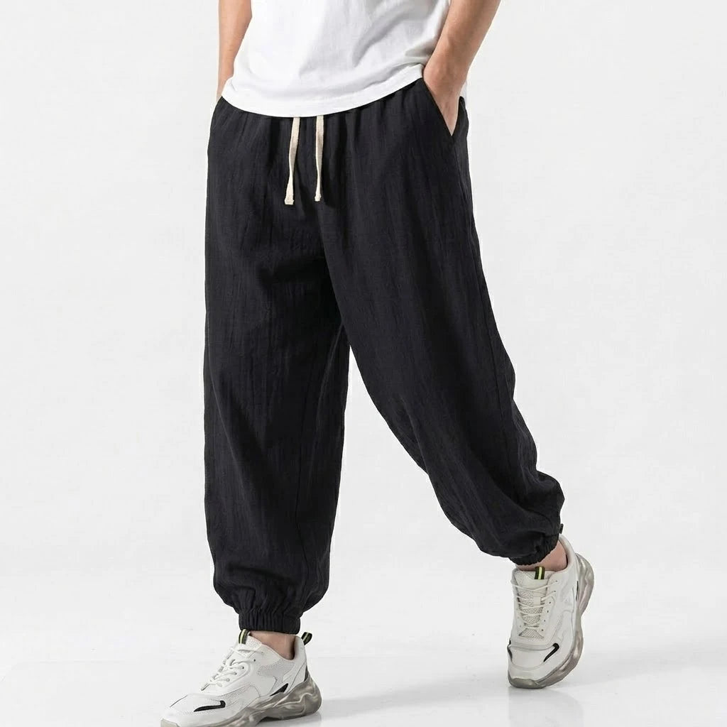 Men's Cotton Linen Drawstring Harem Pants