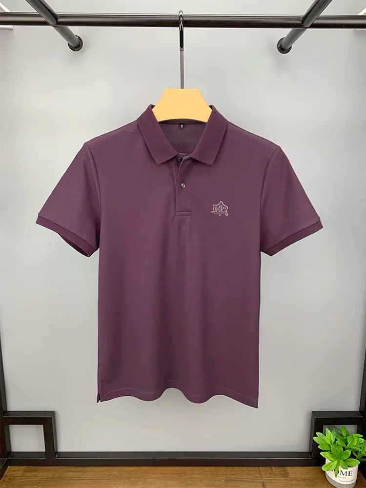 Men's Embroidered Cotton Polo Shirt