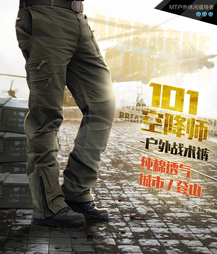 Men's Multi-Pocket Camo Cargo Pants