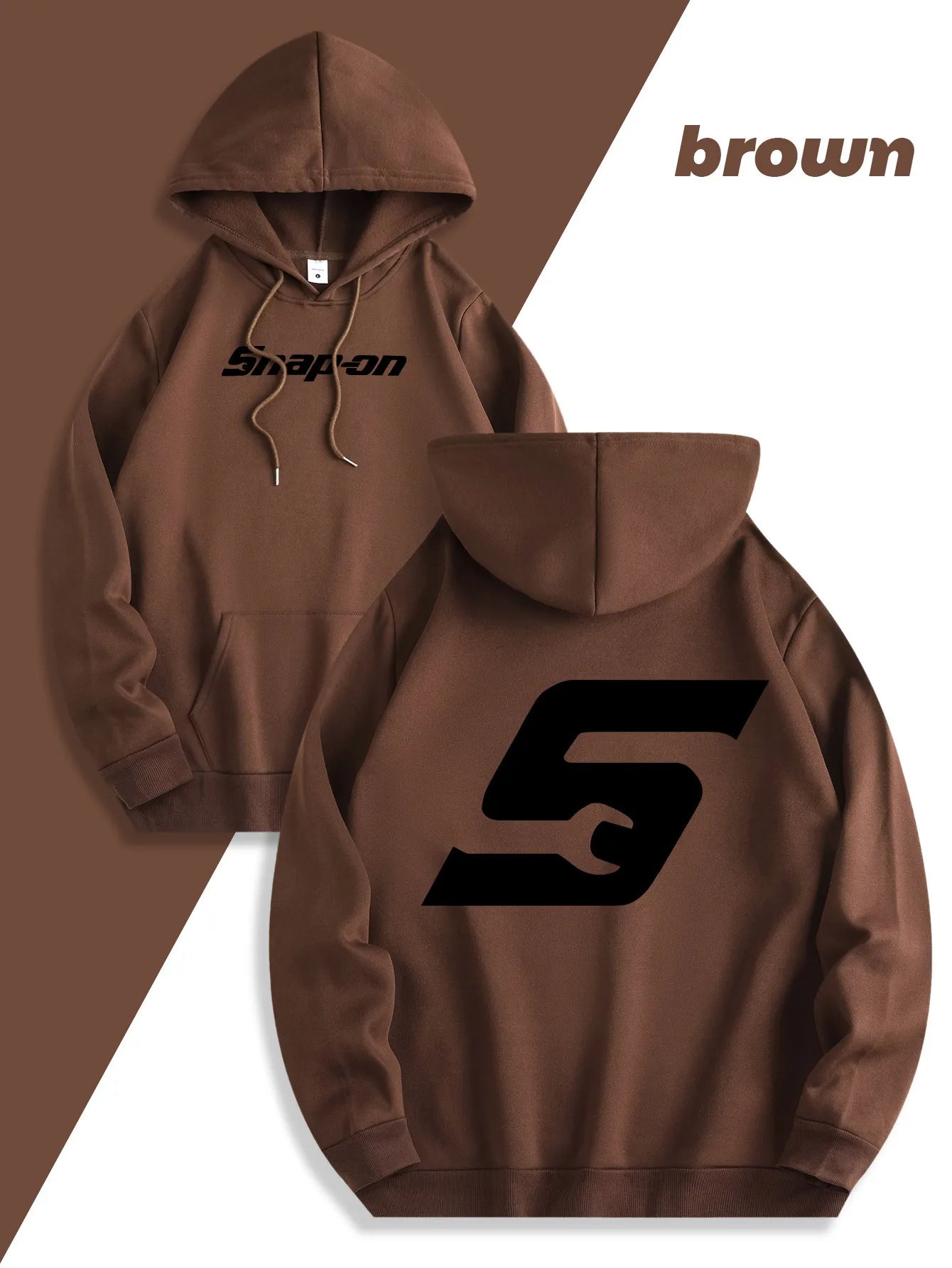 Snap-On Logo Pullover Hoodie