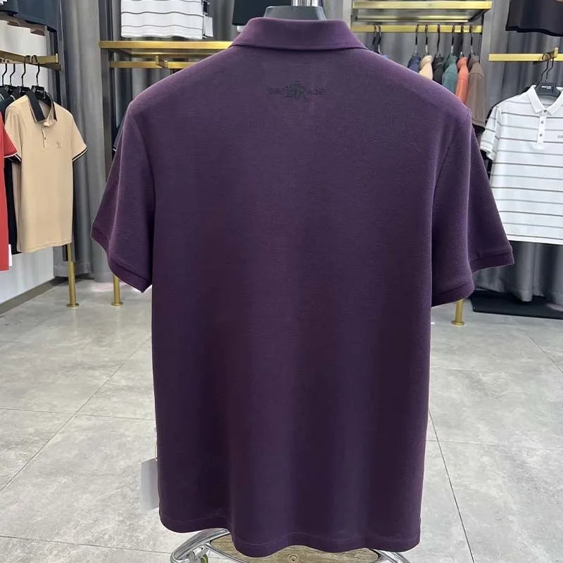 Men's Embroidered Cotton Polo Shirt