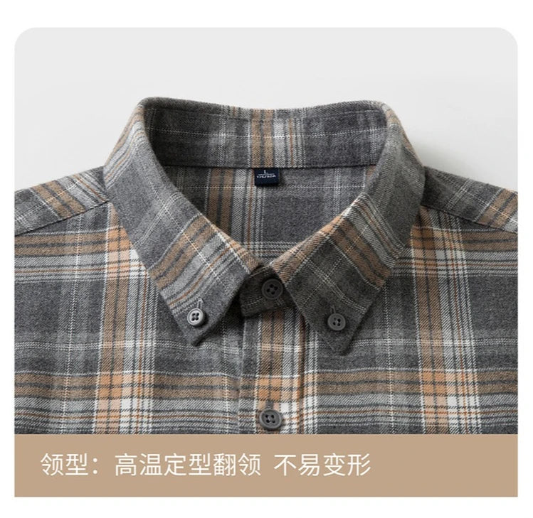 Men's Anti-Wrinkle Flannel Plaid Shirt