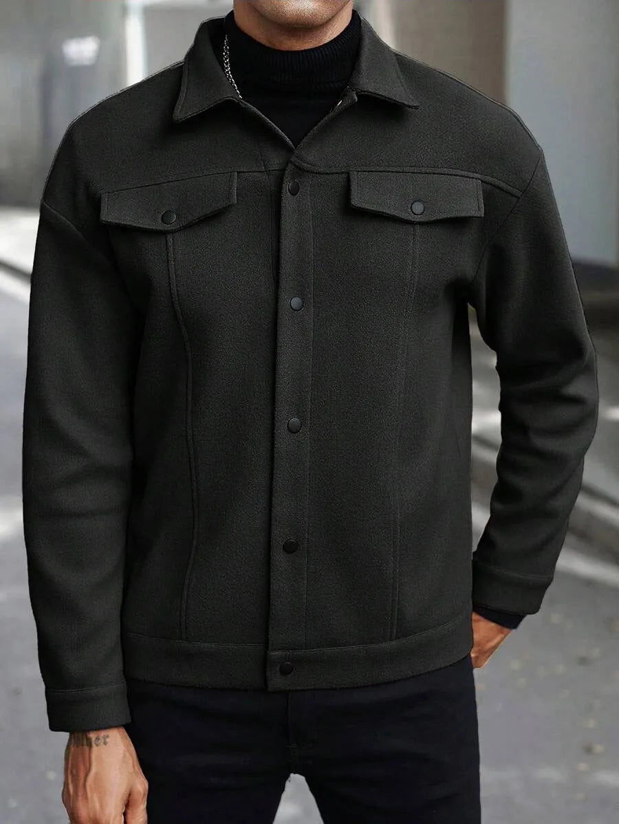 Men's Lapel Woolen Jacket