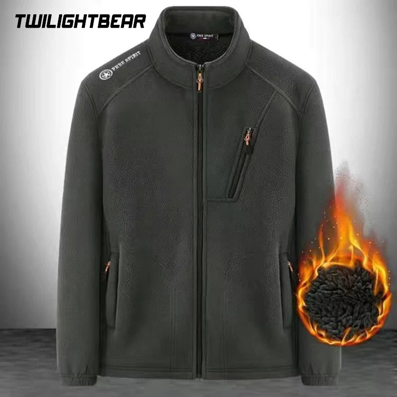 Men's Waterproof Fleece Multi-Pocket Jacket