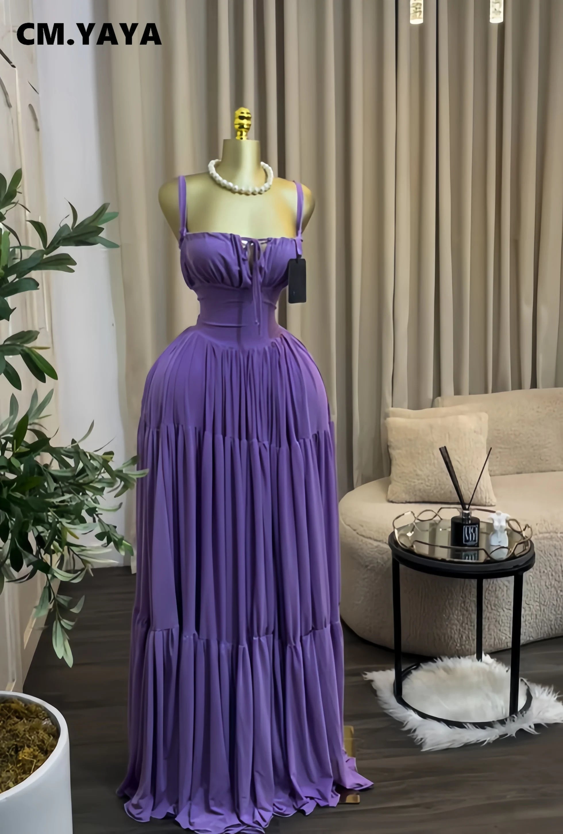 Women's Halter Strapless Long Maxi Dress