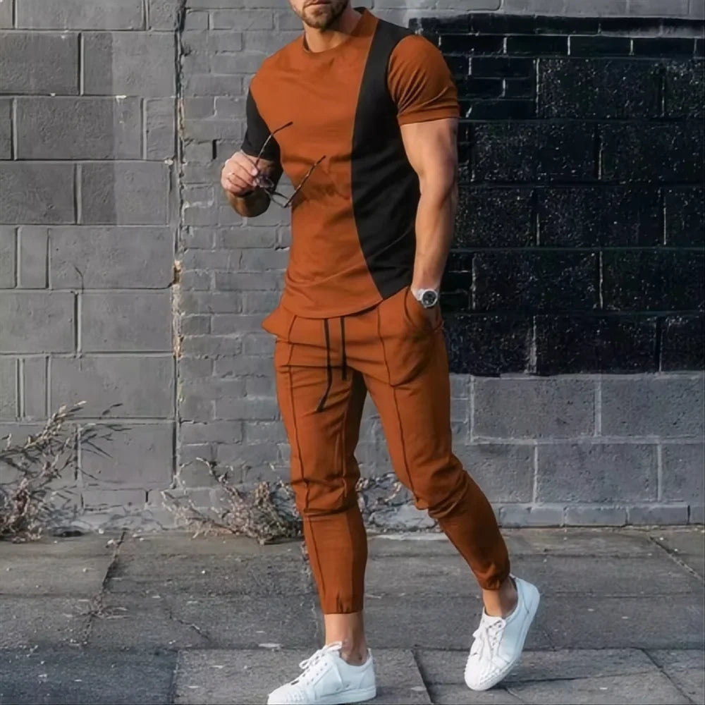 Men's 3D Print Basketball Jogging 2-Piece Set