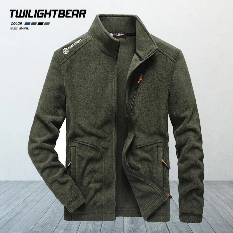 Men's Waterproof Fleece Multi-Pocket Jacket
