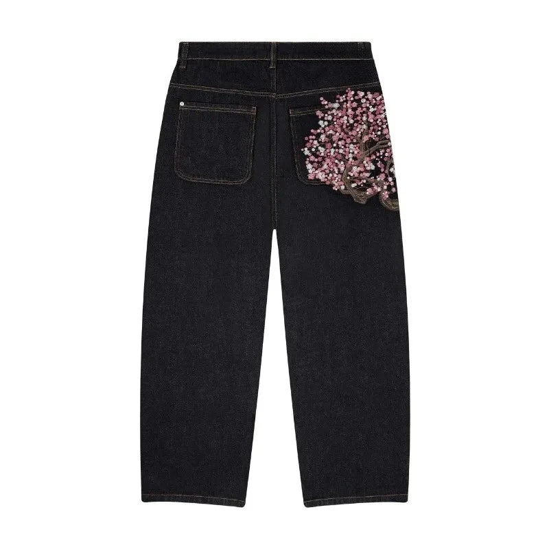 Y2K Baggy Embroidered Wide Leg Jeans