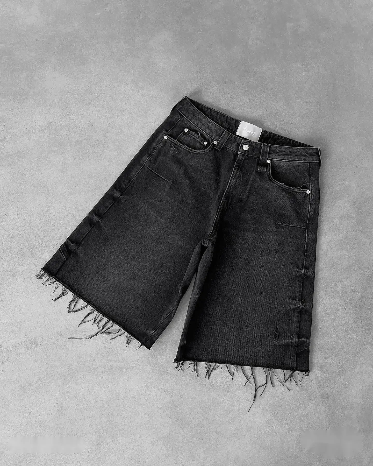 Y2K Ripped Baggy Denim Shorts