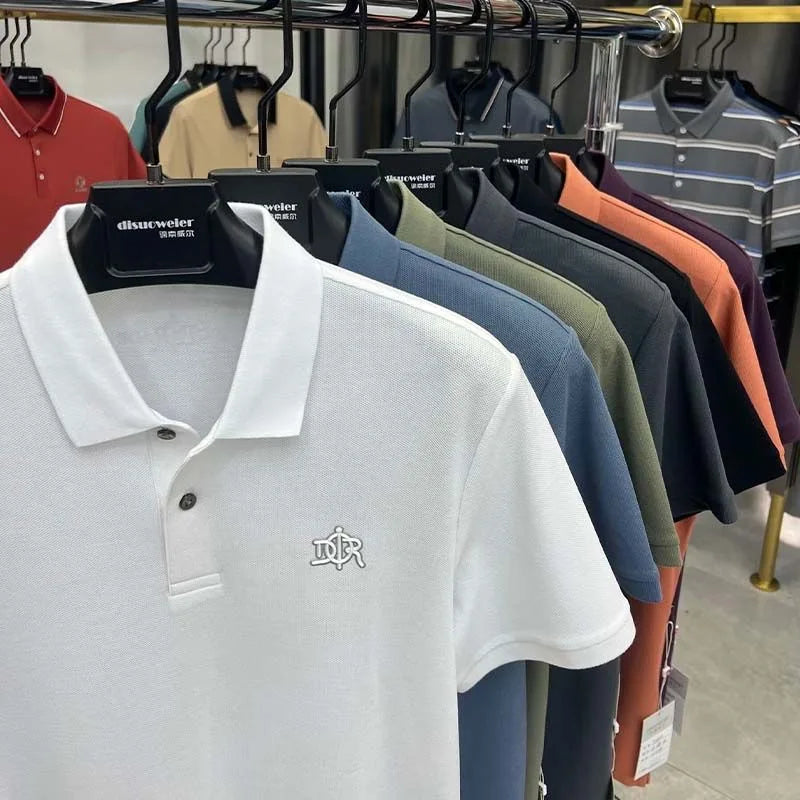 Men's Embroidered Cotton Polo Shirt