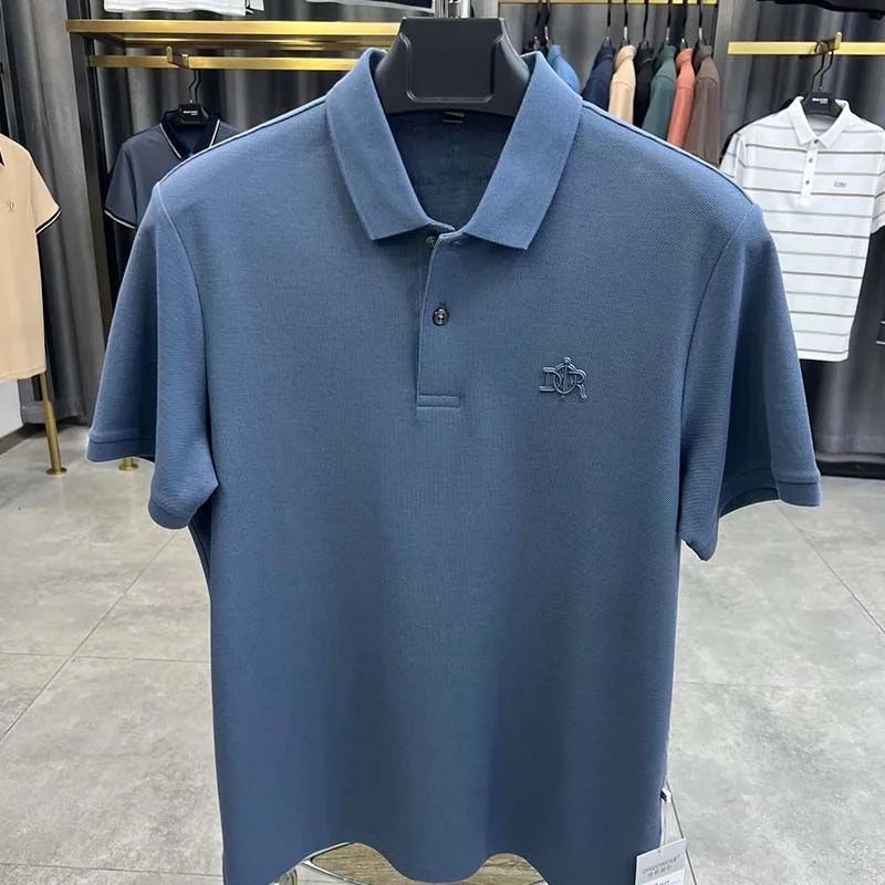 Men's Embroidered Cotton Polo Shirt