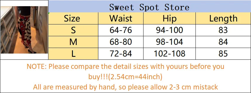 Women's Dot Print Long Sleeve Split Midi Dress