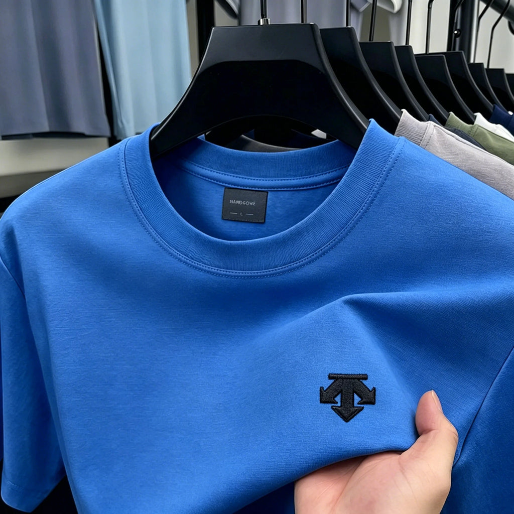 Men's Breathable Cotton Embroidery T-Shirt