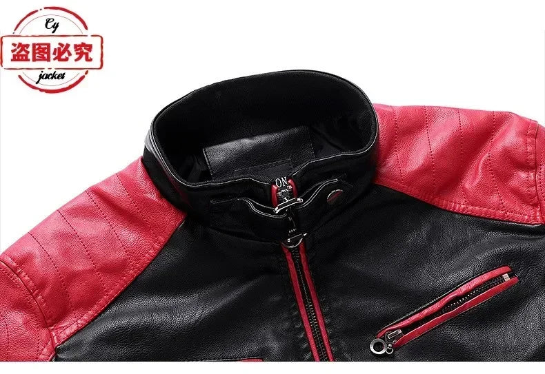 CAN-AM motorcycle LOGO retro washed pu leather jacket windproof autumn and winter men's cycling spring and autumn leather jacket