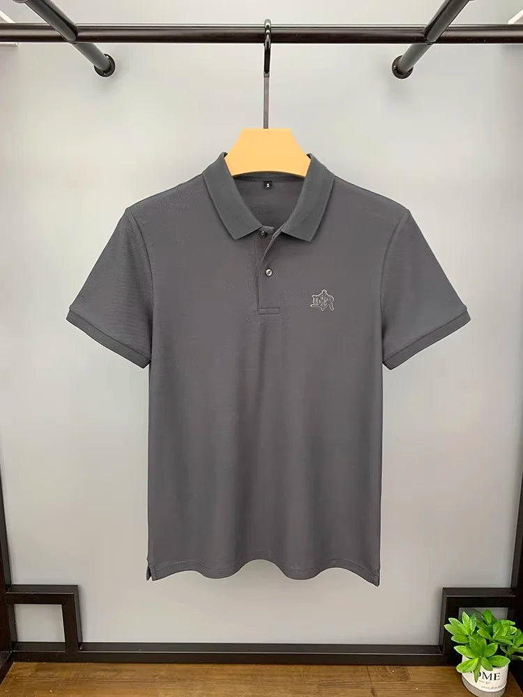 Men's Embroidered Cotton Polo Shirt