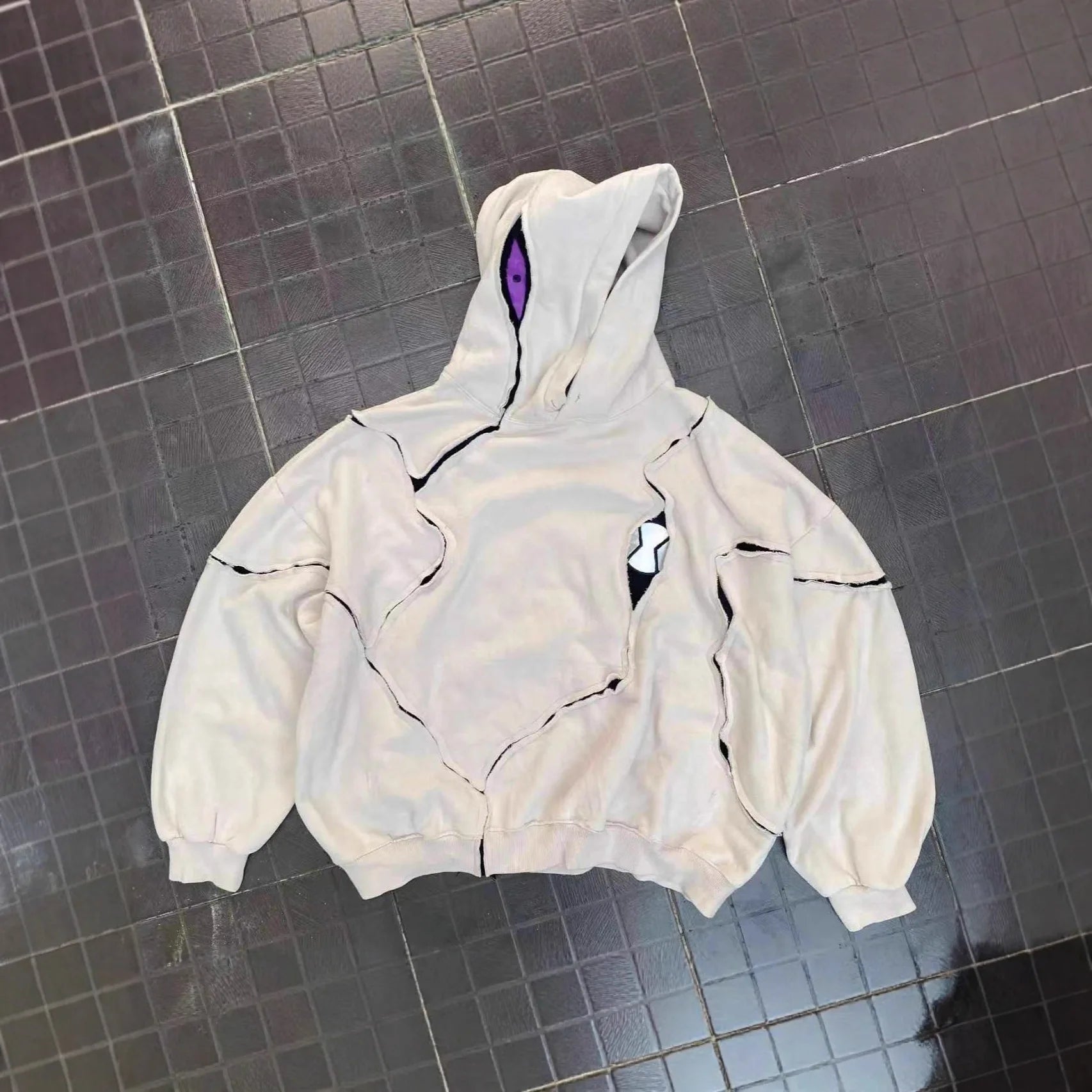 Oversized Patchwork Hoodie