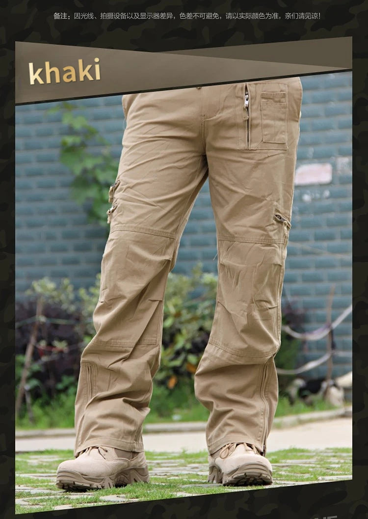 Men's Multi-Pocket Camo Cargo Pants